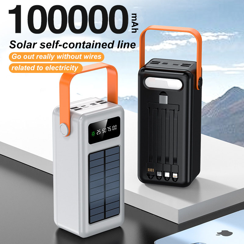 Nouveau chargeur solaire extérieur voyage super grande capacité banque d'énergie solaire portable 200000mah