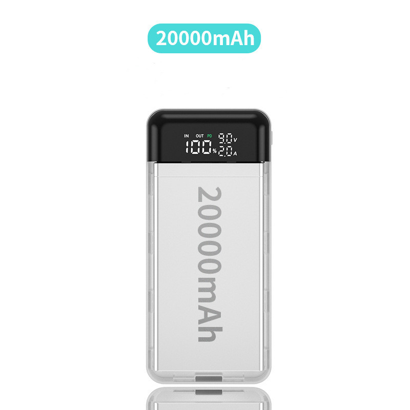 Banque d'alimentation numérique à charge rapide Pd18w portable 20000mah, chargeur mobile 
