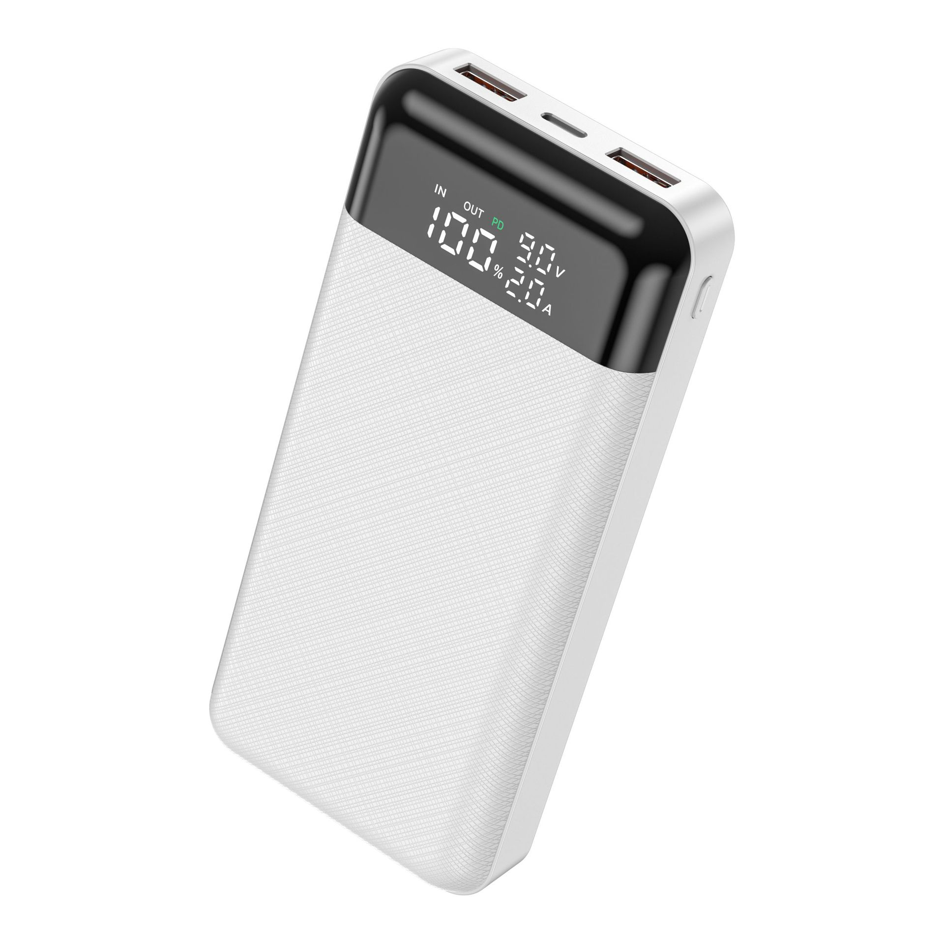 Banque d'alimentation numérique à charge rapide Pd18w portable 20000mah, chargeur mobile 