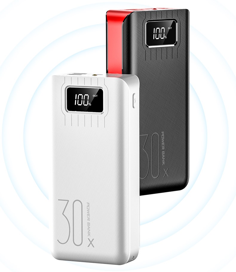 Banque de puissance de banque de batterie Powerbank 30000mah de charge rapide de nouvelle conception